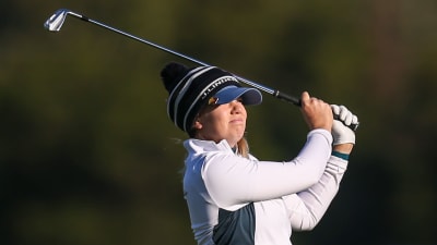 Matilda Castren golfar i LPGA-turneringen i New Jersey.