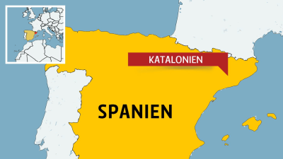 Karta över Spanien.