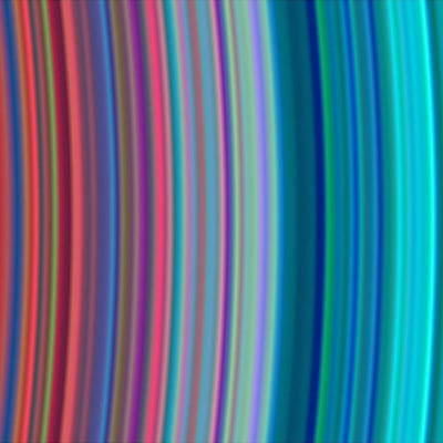Saturnus ringar fotade från Voyager 2