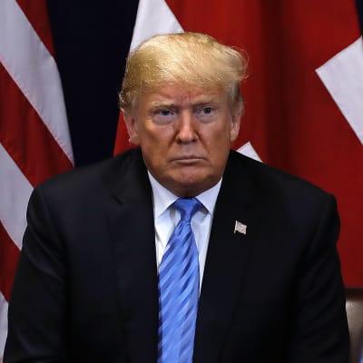 Storbritanniens premiärminister Theresa May och USA:s president Donald Trump under ett möte vid FN:s generalförsamling i New York den 26 september 2018.