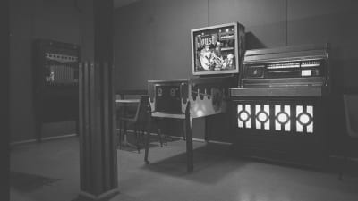 Bar med jukebox och flipper, 1960