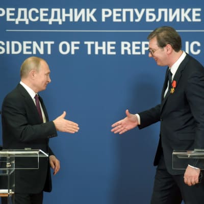 Vladimir Putin ja Aleksandar Vučić.