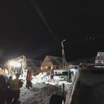 snöskred på Svalbard