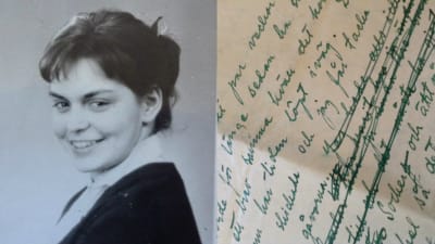 Bild på ung kvinna och brev