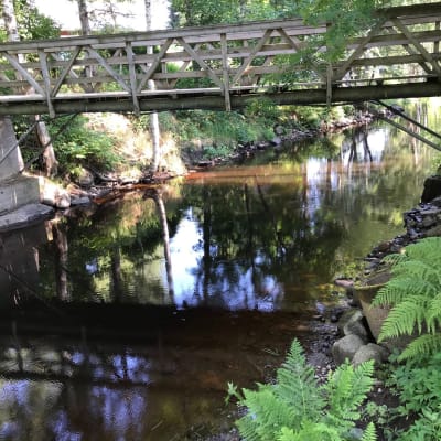 Jokimaisema kaivauspaikan lähellä 