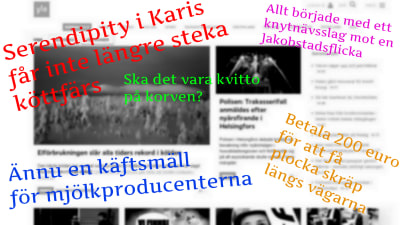Olika rubriker från Svenska Yles webb.