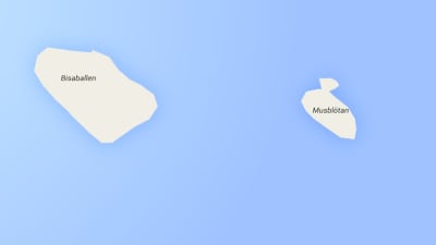 Skärmdump på Borgås öar Musblötan och Bisballen