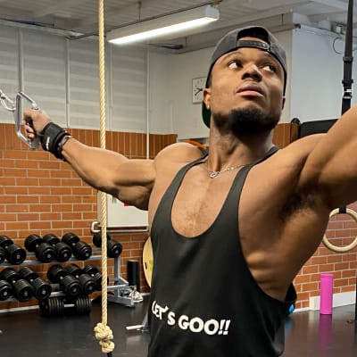 Benard Antwi, fitness-urheilija Kuusamo.