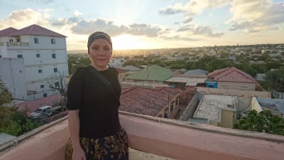 Liselott Lindström i Mogadishu.
