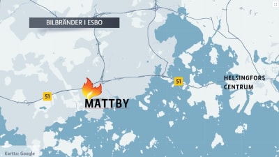 Karta över huvudstadsregionen