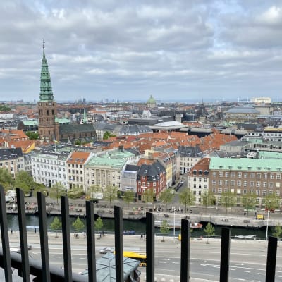Utsikt över Köpenhamn från Christiansborgs torn.