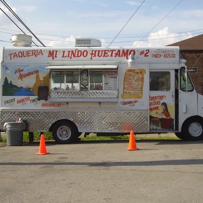 En matbil som säljer tacos i Texas.