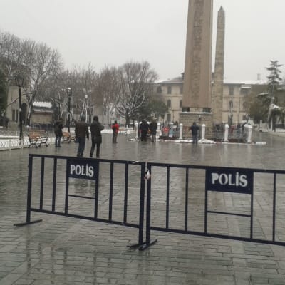 Sultanahmetmoskén i Istanbul där 11 turister dödades i ett bombdåd i januari 2016.
