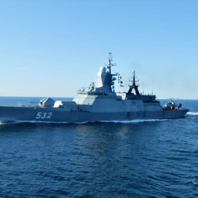 Ryskt militärfartyg nära Aranda öster om Gotland 2.9.2014
