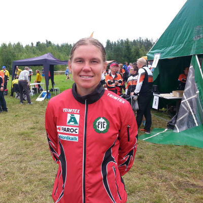 Yvonne Gunell från Pargas IF vann långdistansen i Purmo.
