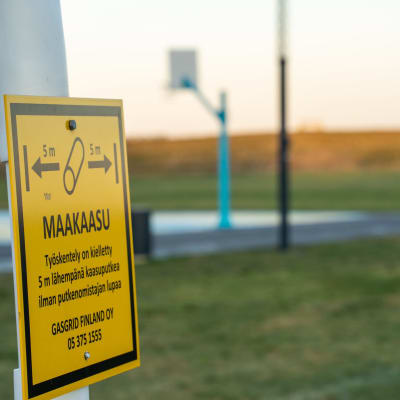 Maakaasuputki Santalahdessa.