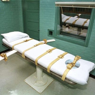 Avrättningsrum i ett fängelse i Huntsville, Texas.