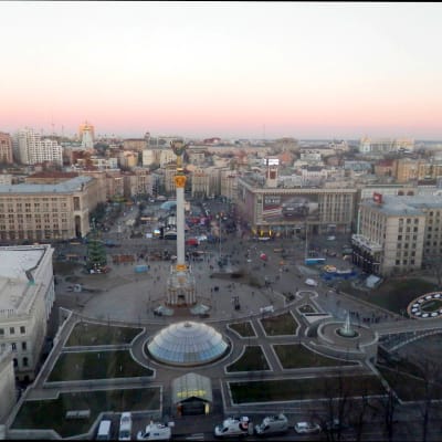 Utsikt över Självständighetstorget i Kiev