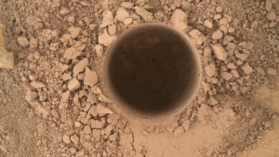 Borrhål på Mars.