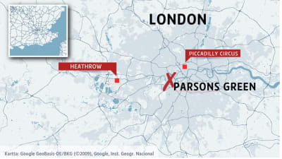 Karta över London.