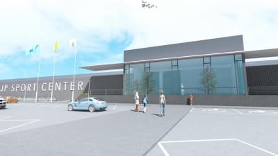 Plan för exteriör, JP Sport Center.