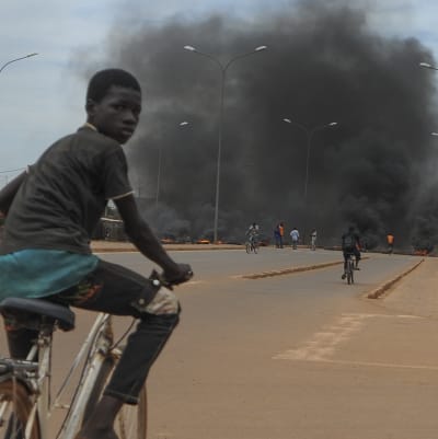 Oroligt i Burkina Fasos huvudstad Ouagadougou.