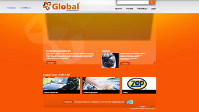 En sajt, med bannern "Global".