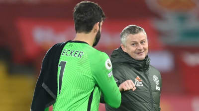 Ole Gunnar Solskjaer och Alisson.