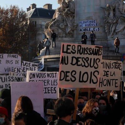 Demonstration i Paris mot polsibrutalitet.28.11.2020