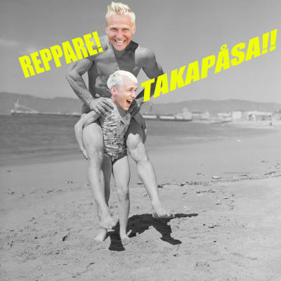 Photoshoppad bild på en man och en flicka.