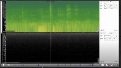 AI Spotter-firma tuottamaa spektrogrammikuvaa SIbelius-viulukilpailun tekoälytuomari-pilotissa.