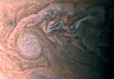 En storm på Jupiter.