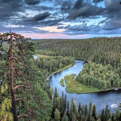 Päähkänänkallio ja Kitkajoki Karhunkierroksella.