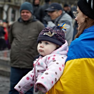 Pro-ukrainsk demonstration i Charkiv.