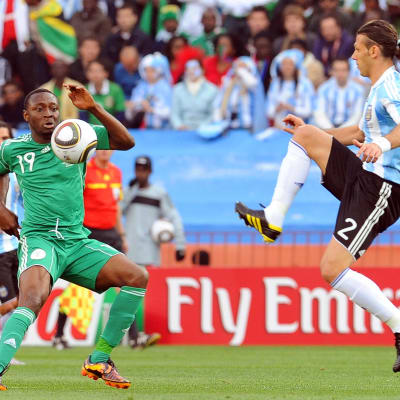 Nigeria och Argentina möttes vid VM 2010 i Sydafrika.