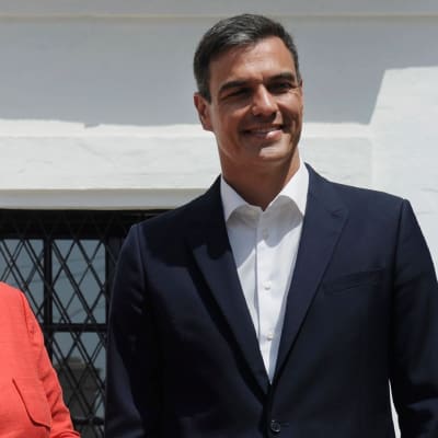 Angela Merkel och Pedro Sánchez.