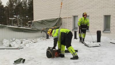 Byggarbete i Rovaniemi.