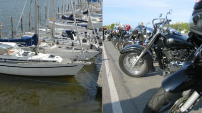 Segelbåtar och motorcyklar