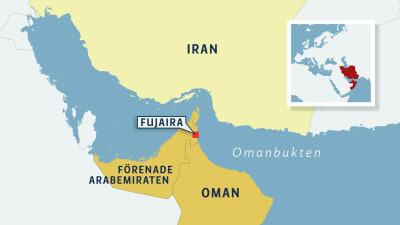 Karta över Omanbukten.