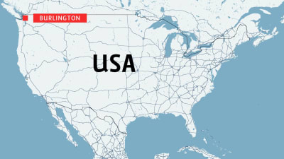 Karta över USA.