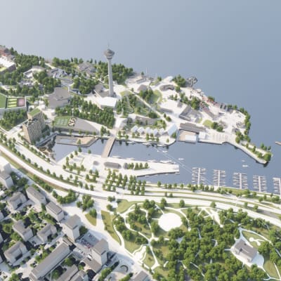 Havainnekuva Särkänniemen muutoksista