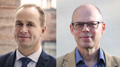 Kanslichef Johan Aura vid SFV och Folkhälsans vd Georg Henrik Wrede.