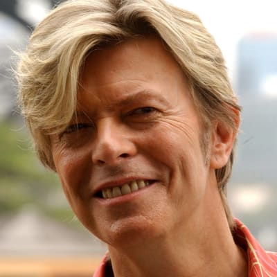 Singer David Bowie in Sydney 16 February 2004 where he gave a press conference in advance of his Australian tour 'Reality', which will be his first Australian tour in sixteen years.