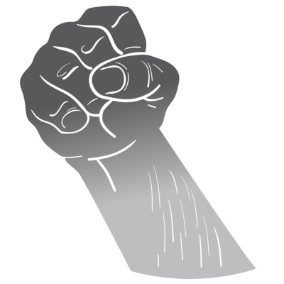 Knytnäven är en symbol för hat och missnöje.