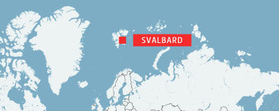 Karta som visar var Svalbard finns