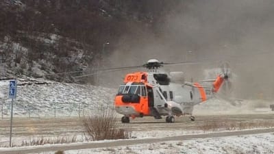Räddningshelikopter i Utsjoki