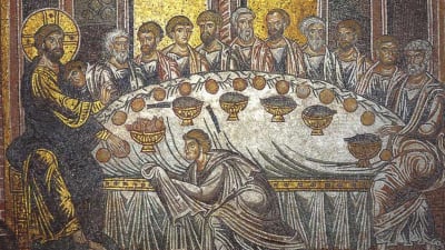 Mosaik av Jesu sista måltid