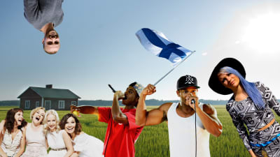 Photoshoppad bild av finska kändisar, radio x3m.