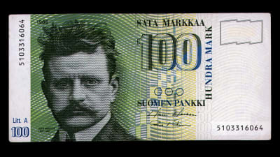 Jean Sibelius på hundra marks sedel.