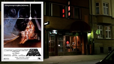 Före detta biograf Rigoletto vid Bangatan i Helsingfors visade filmen Star Wars.